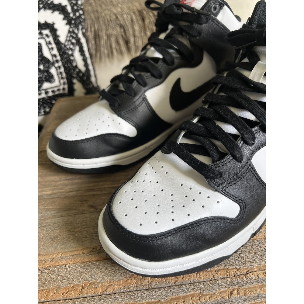 Nike Dunk High Shoes Womens Size 9 Black White Panda Sneaker DD1869-103 - Picture 3 of 10